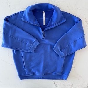Lululemon "Thick Fleece Half Zip" Wild Indigo M/L
